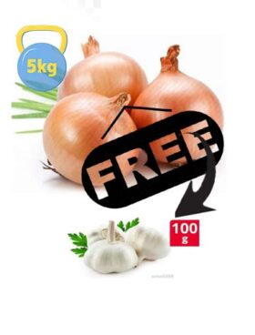 .Onion 5 Kg Offer Pack (Free 100g Garlic)