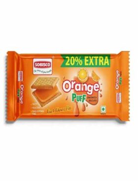 ..Sobisco Orange Puff Sandwich Biscuit 125g