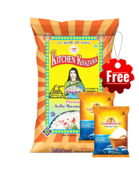 Kitchen Khajana Basmati Rice 26kg (Free Aaashirvaad Salt 2kg Worth Rs.60)